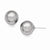 Sterling Silver 12-13mm Round Grey Shell Pearl Stud Earrings