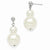 Sterling Silver 712mm White Shell Pearl Dangle Earrings