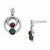 Sterling Silver Multi CZ Polished Circle Post Earrings