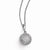 Sterling Silver & CZ Polished Circle Pendant Necklace