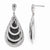 Sterling Silver CZ Teardrop Dangle Post Earrings