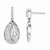 Sterling Silver CZ Teardrop Dangle Post Earrings