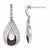 Sterling Silver CZ Polished Dangle Post Earrings