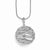 Sterling Silver & CZ Polished Fancy Round Pendant Necklace