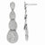 Sterling Silver CZ Polished Teardrop Dangle Post Earring, Jewelry Earrings