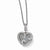 Sterling Silver & CZ Polished Heart Pendant Necklace