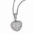 Sterling Silver & CZ Polished Heart Pendant Necklace