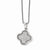 Sterling Silver & CZ Polished Fancy Pendant Necklace