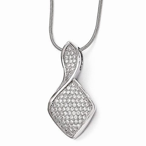 Sterling Silver & CZ Pendant Necklace