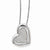 Sterling Silver & CZ Polished Heart Pendant Necklace