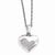 Sterling Silver & CZ Polished Heart Pendant Necklace