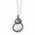 Sterling Silver White & Black CZ Pendant Necklace