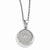 Sterling Silver & CZ Polished Circle Pendant Necklace