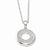 Sterling Silver & CZ Polished Circle Pendant Necklace