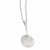 Sterling Silver & CZ Polished Circle Pendant Necklace