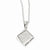 Sterling Silver & CZ Polished Fancy Pendant Necklace