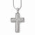 Sterling Silver & CZ Polished Cross Pendant Necklace