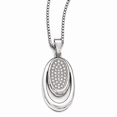 Sterling Silver & CZ Pendant Necklace