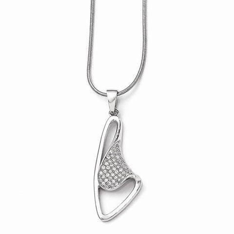 Sterling Silver & CZ Pendant Necklace