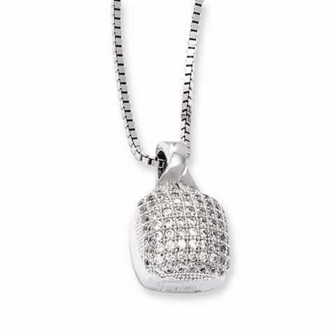 Sterling Silver & CZ Pendant Necklace