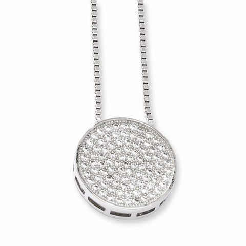 Sterling Silver & CZ Pendant Necklace