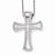 Sterling Silver & CZ Cross Pendant Necklace