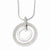 Sterling Silver & CZ Circles Pendant Necklace