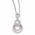 Sterling Silver & CZ Circle Pendant Necklace