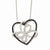 Sterling Silver & CZ Heart w/Butterfly Pendant Necklace