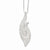 Sterling Silver & CZ Flame Pendant Necklace