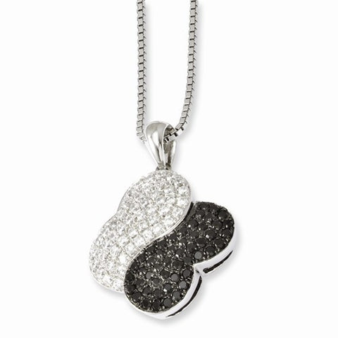 Sterling Silver & CZ Pendant Necklace