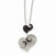 Sterling Silver & CZ Hearts Pendant Necklace