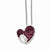 Sterling Silver & CZ Pink Heart Pendant Necklace