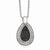 Sterling Silver & CZ Teardrop Pendant Necklace