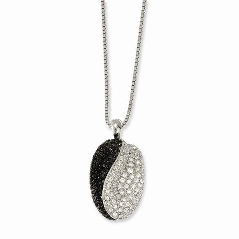 Sterling Silver & CZ Pendant Necklace