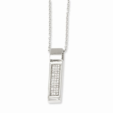 Sterling Silver & CZ Pendant Necklace