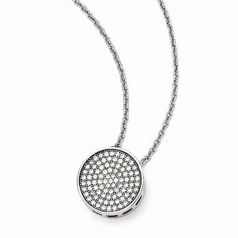 Sterling Silver & CZ Pendant Necklace