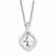 Sterling Silver & CZ Fleur de lis Necklace