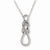 Sterling Silver & CZ Love Knot Necklace