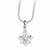 Sterling Silver & CZ Fleur De Lis Necklace