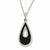 Sterling Silver & CZ Teardrop Necklace