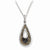 Sterling Silver & CZ Teardrop Necklace