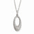 Sterling Silver & CZ Oval Necklace