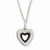 Sterling Silver & CZ Heart Necklace