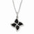 Sterling Silver & CZ Flower Necklace