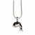 Sterling Silver & CZ Dolphin Necklace