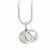 Sterling Silver & CZ Peace Necklace