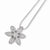 Sterling Silver & CZ Flower Necklace