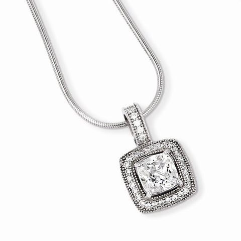 Sterling Silver & CZ Necklace