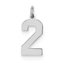 Sterling Silver Medium Polished Number 2 Charm hide-image